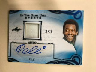 Pele 2019 Leaf In The Game Itg Auto Jersey Relic Card 19/25 Autograph