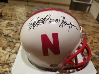 Eric Crouch Autographed Nebraska Cornhuskers Mini Riddell Helmet