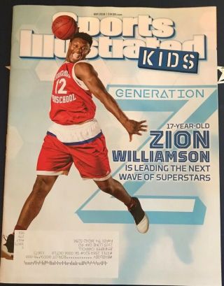 Zion Williamson Sports Illustrated For Kids May 2018 Orleans Pelicans