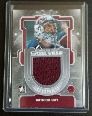 2012 - 13 Itg Between The Pipes Patrick Roy Silver Jersey Ve779