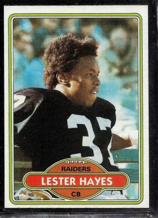 1980 Topps Football Oakland Raiders Lester Hayes Rookie Card Rc 195 Nm - Mt