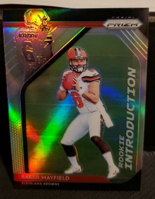 2018 Panini Prizm Baker Mayfield Rookie Introduction Parallel Card Ri - 1 Browns