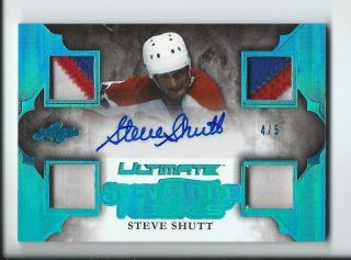 2016 - 17 Leaf Ultimate Signature Relics Quad 4/5 Steve Shutt Montreal Canadiens
