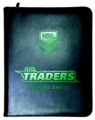 2019 Nrl Traders Rugby League Trading Cards Album Folder Binder,  30 Pages