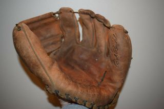 Vintage Sears Jc Higgins Bob Buhl Leather Baseball Glove,  Model 1655