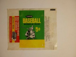 1964 Topps Baseball Card Wax Pack Wrapper Good