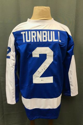 Ian Turnbull 2 Signed Toronto Maple Leafs Jersey Auto Sz Xl Beckett Bas