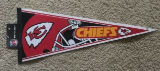 Kansas City Chiefs Pennant Nwt Nfl Football Flag 29 " Vtg Windcraft Rare