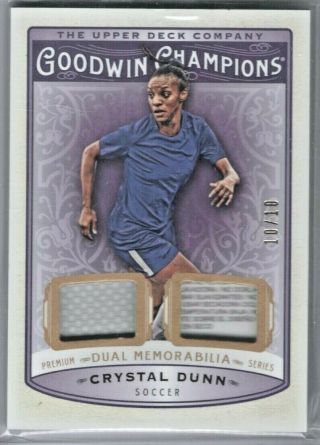 2019 Goodwin Champions Crystal Dunn Dual Premium Memorabilia 10/10