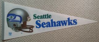 Vintage Seattle Seahawks Full Size Nfl Football Pennant 3d Style