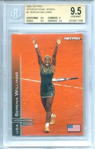 2003 Netpro Serena Williams 2 Rookie Card Bgs 9.  5 Gem