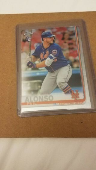 2019 Topps Chrome Base Rookie Card York Mets Pete Alonso 204