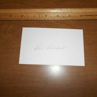 Mlb Hof Rich Ashburn Was An American Center Fielder Hand Signed 5 X 3 Index Card