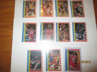 1987 - 88 Fleer Basketball Complete Stick Set 1 - 11 Michael Jordan Ex/mt Nm