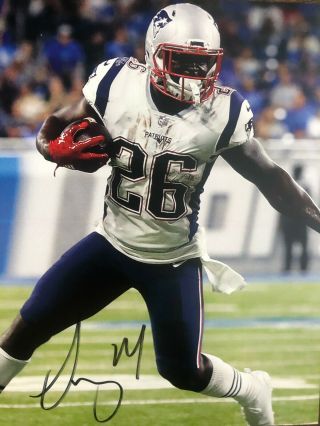 Sony Michel Autographed Signed 8x10 Photo England Patriots