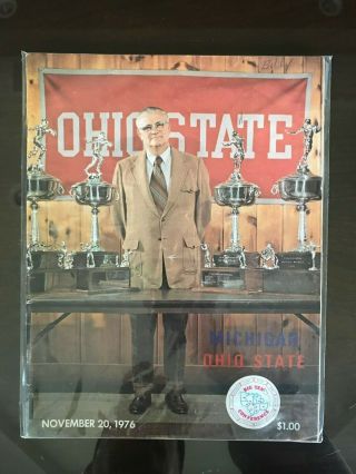 1976 Ohio State Vs Michigan Game Program Vg - Ex