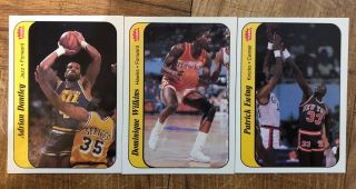 1986 - 1987 Fleer Basketball Complete Sticker Set Michael Jordan Rookie 11