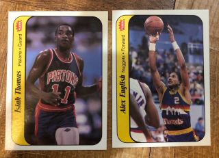 1986 - 1987 Fleer Basketball Complete Sticker Set Michael Jordan Rookie 12
