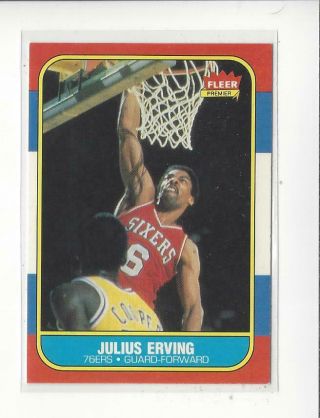 1986 - 87 Fleer 31 Julius Erving 76ers