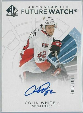 2017/18 Colin White Sp Authentic Auto Rookie Card 866/999