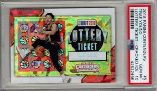 2018 - 19 Panini Contenders Trae Young Lottery Cracked Ice 