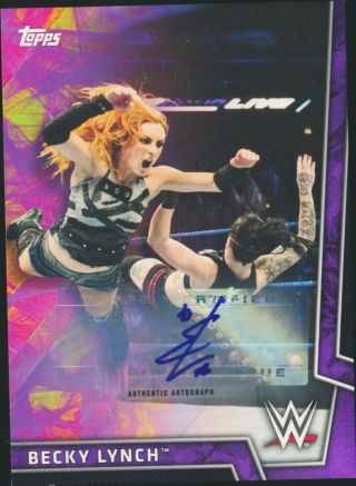 2018 Topps Wwe Women’s Division Becky Lynch Auto D /99
