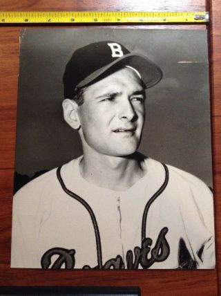 1952 Leo Righetti Boston Braves Sporting News File Photo Baseball
