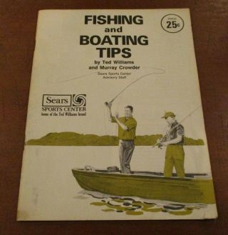 Ted Williams Vintage Sears And Roebuck Fishing And Boating Tips Booklet