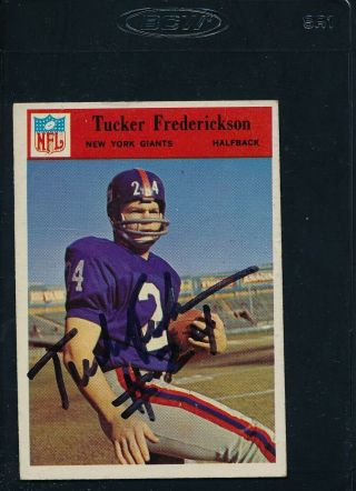 1966 Philadelphia 122 Tucker Frederickson Giants Signed Auto 52324