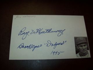 Ray Hathaway (1916 - 2015) Signed 3x5