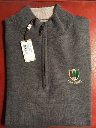 Pine Valley Golf Club Peter Millar Sweater Vest Grey Size Medium W Tags