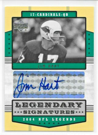 2004 04 Upper Deck Legends Jim Hart Legendary Signatures Auto " Cardinals "