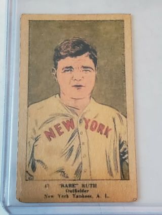Old Babe Ruth York Yankees Baseball Strip Card 2