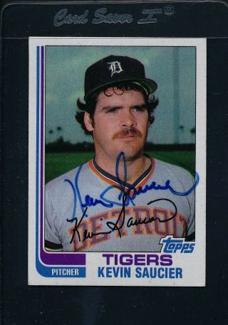 1982 Topps 238 Kevin Saucier Tigers Signed Auto 12373