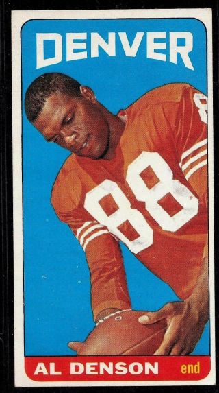 1965 Topps Tall Boy Football Denver Broncos Al Denson Card 49 Ex,  Sp Rc Rookie