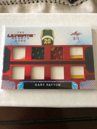 2019 Leaf Ultimate Sports Gary Payton 8x Game Jersey Patch /3