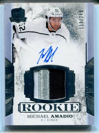 2017 - 18 Ud The Cup Hockey Rookie 138 Michael Amadio Auto Patch 199/249 3col