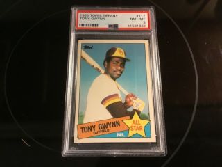 1985 Topps Tiffany 717 Tony Gwynn Hof All Star Padres Psa 8