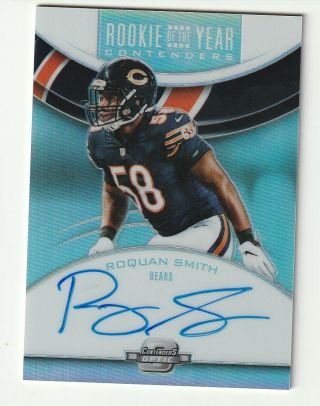 2018 Panini Optic Contenders Rookie Rc Autograph Auto Roquan Smith Bears Roy
