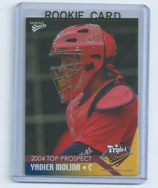 Yadier Molina 2004 Multi Ad Pacific Coast League Rc Rookie Card 25