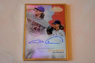 2017 Topps Gold Label Red - Jacob Degrom Framed Auto Sp 3/5 - Cy Young
