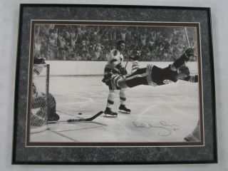 Bobby Orr Auto Autographed Photo 20 1/4 " X 16 1/4  The Goal " Hof Boston Bruins
