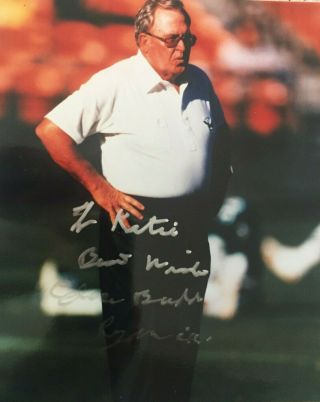 Buddy Ryan Philadelphia Eagles Autographed Signed 8x10 Photo Chicago Bears