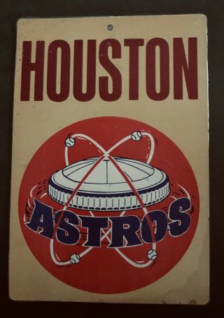 Vintage Houston Astros Sign Cardboard