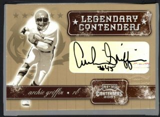 2001 Playoff Contenders Legendary Contenders Autograph Archie Griffin Hte 088