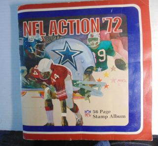 1972 Sunoco Nfl Action Football Stamps Complete Set In Album Staubach Rookie