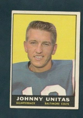 1961 Topps Johnny Unitas 1 Ex,  Colts