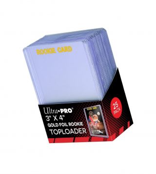 Ultra Pro 3 " X 4 " Rookie Gold Toploader 25ct