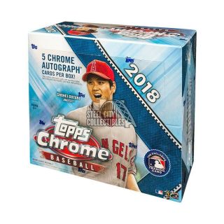 2018 Topps Chrome Baseball Hobby Jumbo Hta Box