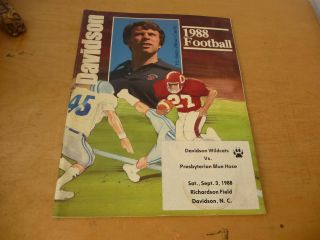 1988 Presbyterian (sc) At Davidson (nc) College Football Program Ex